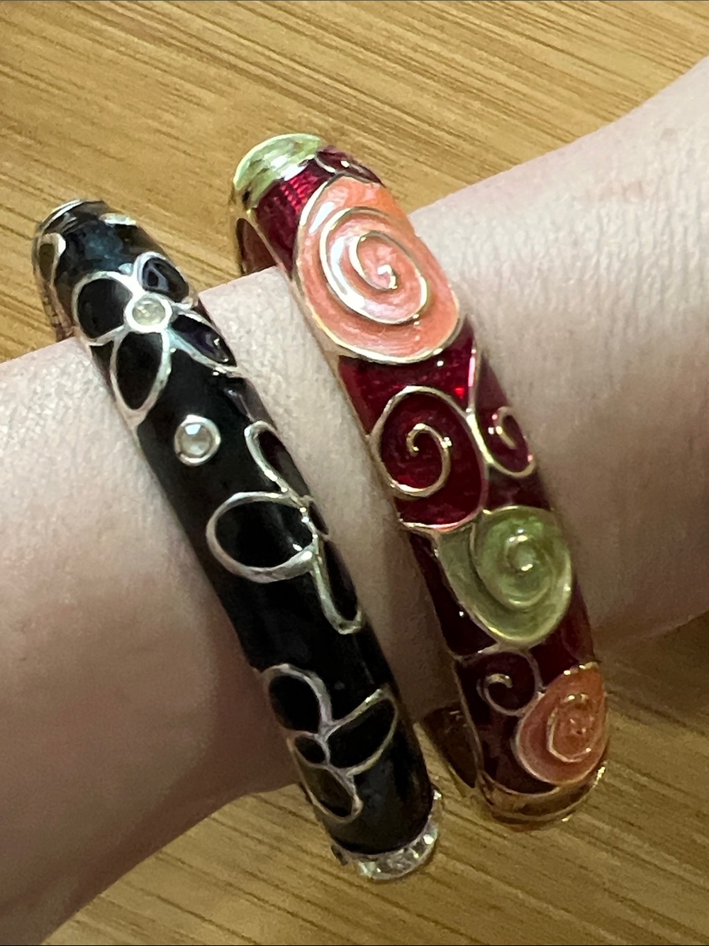 Set of Hinged Vintage Bracelets.